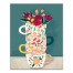 Floral Mugs 16x20 Canvas Wall Art