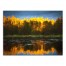 Autumn Pond Reflection 40x30 Canvas Wall Art