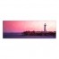 Pink Lighthouse Sunset 36x12 Canvas Wall Art