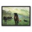 Herd of Horses 30x20 Black Floating Framed Canvas