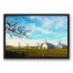 Barn Landscape 30x20 Black Floating Framed Canvas