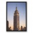 Sunset Building 20x30 Black Floating Framed Canvas