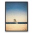 Abstract Beach 30x40 Black Floating Framed Canvas