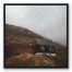 Gloomy Cabin 30x30 Black Floating Framed Canvas