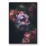 Dark Florals 32x48 Black Floating Framed Canvas