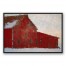 Wintery Barn 48x32 Black Floating Framed Canvas