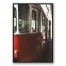 Red Trolley 32x48 Black Floating Framed Canvas