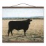 Black Cow 16x20 Teak Hanging Canvas