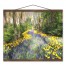 Lavendar and Yellow Path 16x20 Teak Hanging Canvas