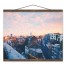 Sunset Over Town 16x20 Teak Hanging Canvas
