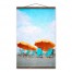 Orange Beach Umbrellas 16x24 Teak Hanging Canvas
