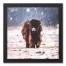 Snowy Yak 12x12 Black Framed Canvas