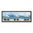 Row of Beach Chairs 36x12 Black Framed Canvas