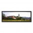 Painted Church Field 36x12 Black Framed Canvas