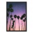 Pink Beach Sunset 20x30 Black Framed Canvas