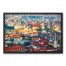 European Town 30x20 Black Framed Canvas