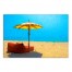 Bright Beach Umbrella 30x20 Canvas Wall Art