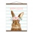Happy Easter Bunny 16x20 Teak Hanging Canvas