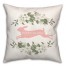 Floral Hare 18x18 Spun Poly Pillow