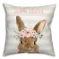 Happy Easter Bunny 18x18 Spun Poly Pillow