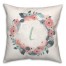 L Monogram Wreath 18x18 Spun Poly Pillow