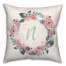 N Monogram Wreath 18x18 Spun Poly Pillow