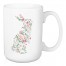 Floral Rabbit 15 oz Mug