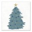 Blue and Gold Tree 16x16 Canvas Wall Art
