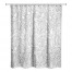 Gray Line Leaf Pattern 71x74 Shower Curtain