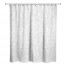 Light Gray Line Leaf Pattern 71x74 Shower Curtain