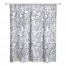 Navy Line Leaf Pattern 71x74 Shower Curtain