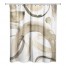 Beige Abstract Circles 71x74 Shower Curtain