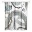 Gray Abstract Circles 71x74 Shower Curtain
