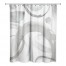 Light Gray Abstract Circles 71x74 Shower Curtain