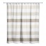 Beige Chunky Stripes 71x74 Shower Curtain