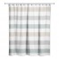Gray Blue Chunky Stripes 71x74 Shower Curtain