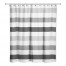 Gray Chunky Stripes 71x74 Shower Curtain