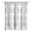 Gray Medallion Pattern 71x74 Shower Curtain