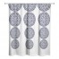 Navy Medallion Pattern 71x74 Shower Curtain