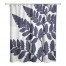 Navy Fern Collage 71x74 Shower Curtain