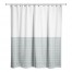Half Soft Blue Grid 71x74 Shower Curtain