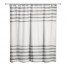 Gray Linen Stripes 71x74 Shower Curtain