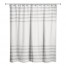 Light Gray Linen Stripes 71x74 Shower Curtain