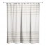 Soft Beige Linen Stripes 71x74 Shower Curtain