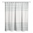 Soft Blue Linen Stripes 71x74 Shower Curtain