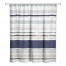 Navy and Blue Stripes 71x74 Shower Curtain