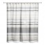 Gray and Blue Stripes 71x74 Shower Curtain