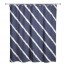 Navy Diagonal Stripes 71x74 Shower Curtain