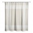 Striped Beige Border 71x74 Shower Curtain