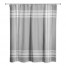 Striped Gray Border 71x74 Shower Curtain